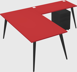 Modern l-shaped office desk