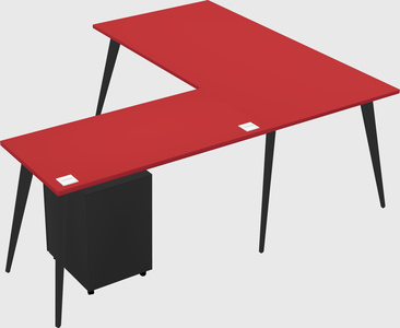Modern l-shaped office desk