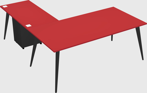 Modern l-shaped office desk