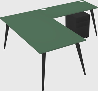 Modern l-shaped office desk
