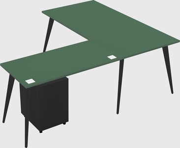 Modern l-shaped office desk