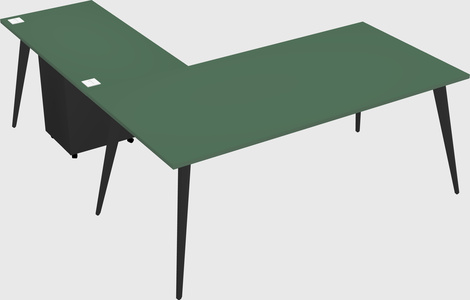 Modern l-shaped office desk