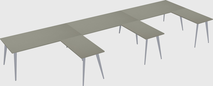 Modern l-shaped office desk