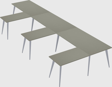 Modern l-shaped office desk