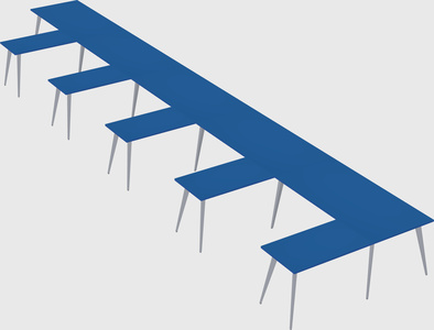 Modern l-shaped office desk