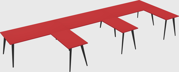 Modern l-shaped office desk