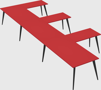 Modern l-shaped office desk