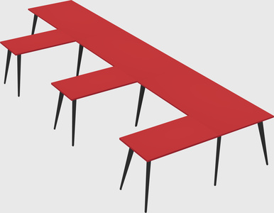 Modern l-shaped office desk
