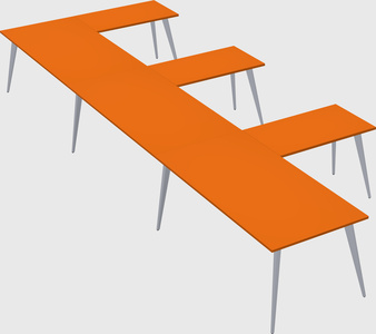 Modern l-shaped office desk