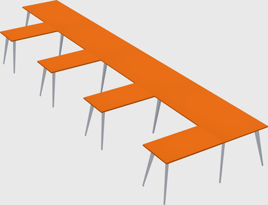 Modern l-shaped office desk