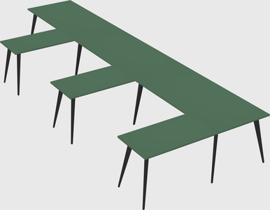 Modern l-shaped office desk