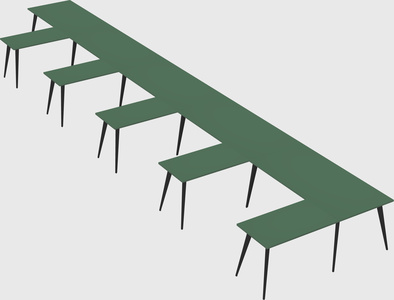 Modern l-shaped office desk