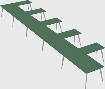Modern l-shaped office desk