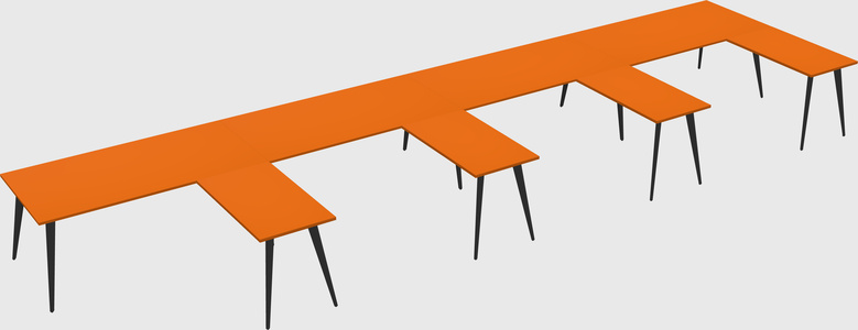 Modern l-shaped office desk