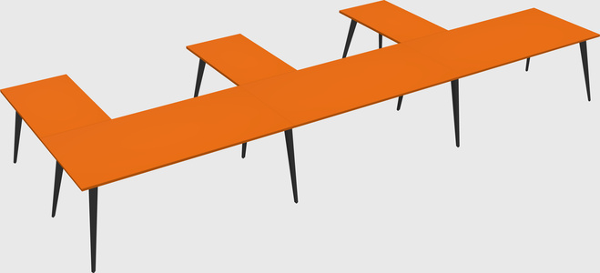 Modern l-shaped office desk