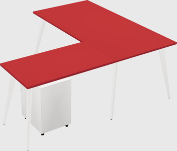 Modern l-shaped office desk