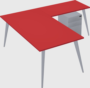 Modern l-shaped office desk