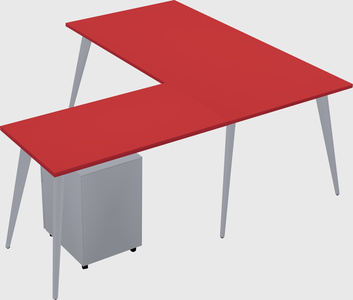 Modern l-shaped office desk