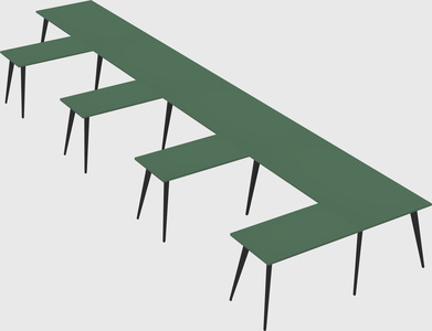 Modern l-shaped office desk
