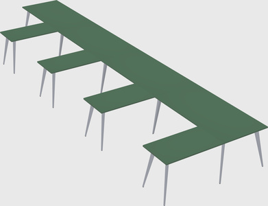 Modern l-shaped office desk