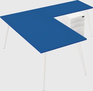 Modern l-shaped office desk