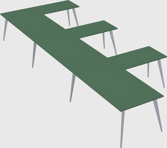 Modern l-shaped office desk
