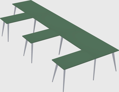 Modern l-shaped office desk