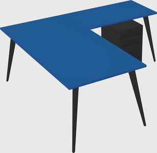 Modern l-shaped office desk