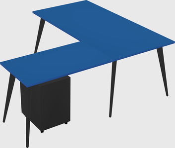 Modern l-shaped office desk
