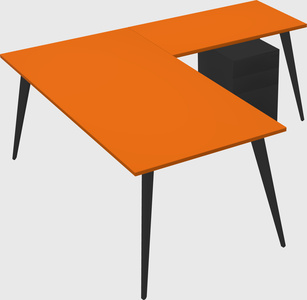 Modern l-shaped office desk