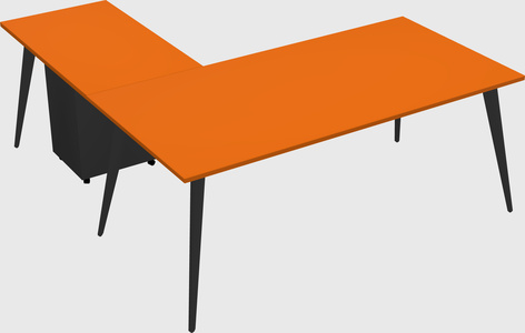 Modern l-shaped office desk