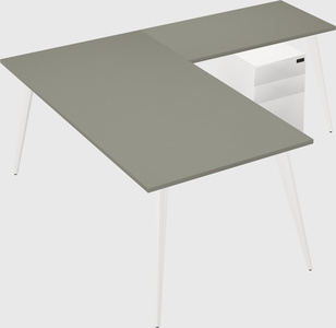 Modern l-shaped office desk