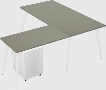 Modern l-shaped office desk