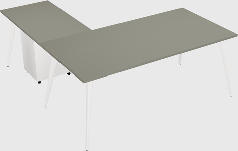 Modern l-shaped office desk