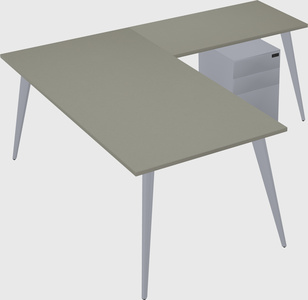 Modern l-shaped office desk