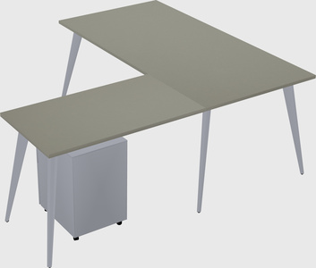 Modern l-shaped office desk