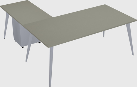 Modern l-shaped office desk