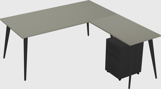 Modern L-shaped Office Desk