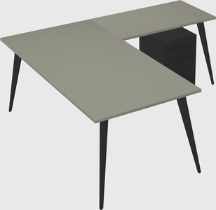 Modern l-shaped office desk