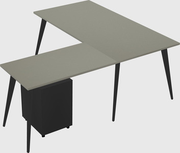 Modern l-shaped office desk