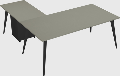 Modern l-shaped office desk