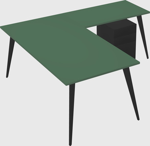 Modern l-shaped office desk