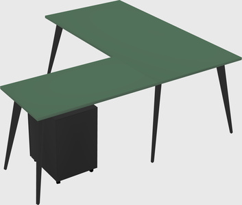 Modern l-shaped office desk