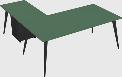 Modern l-shaped office desk