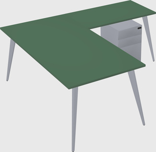 Modern l-shaped office desk