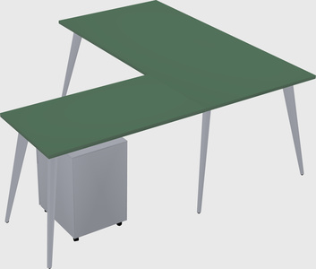 Modern l-shaped office desk