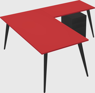 Modern l-shaped office desk