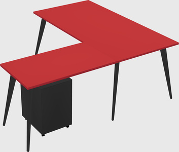 Modern l-shaped office desk