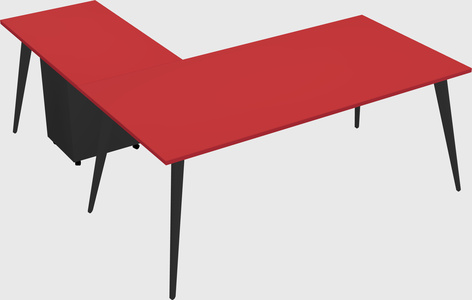Modern l-shaped office desk