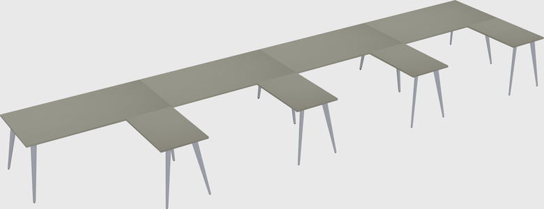 Modern l-shaped office desk
